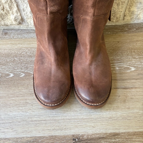 Frye Celia Over The Knee Boots Leather Fold over Size 10B Boho Western - Picture 6 of 12